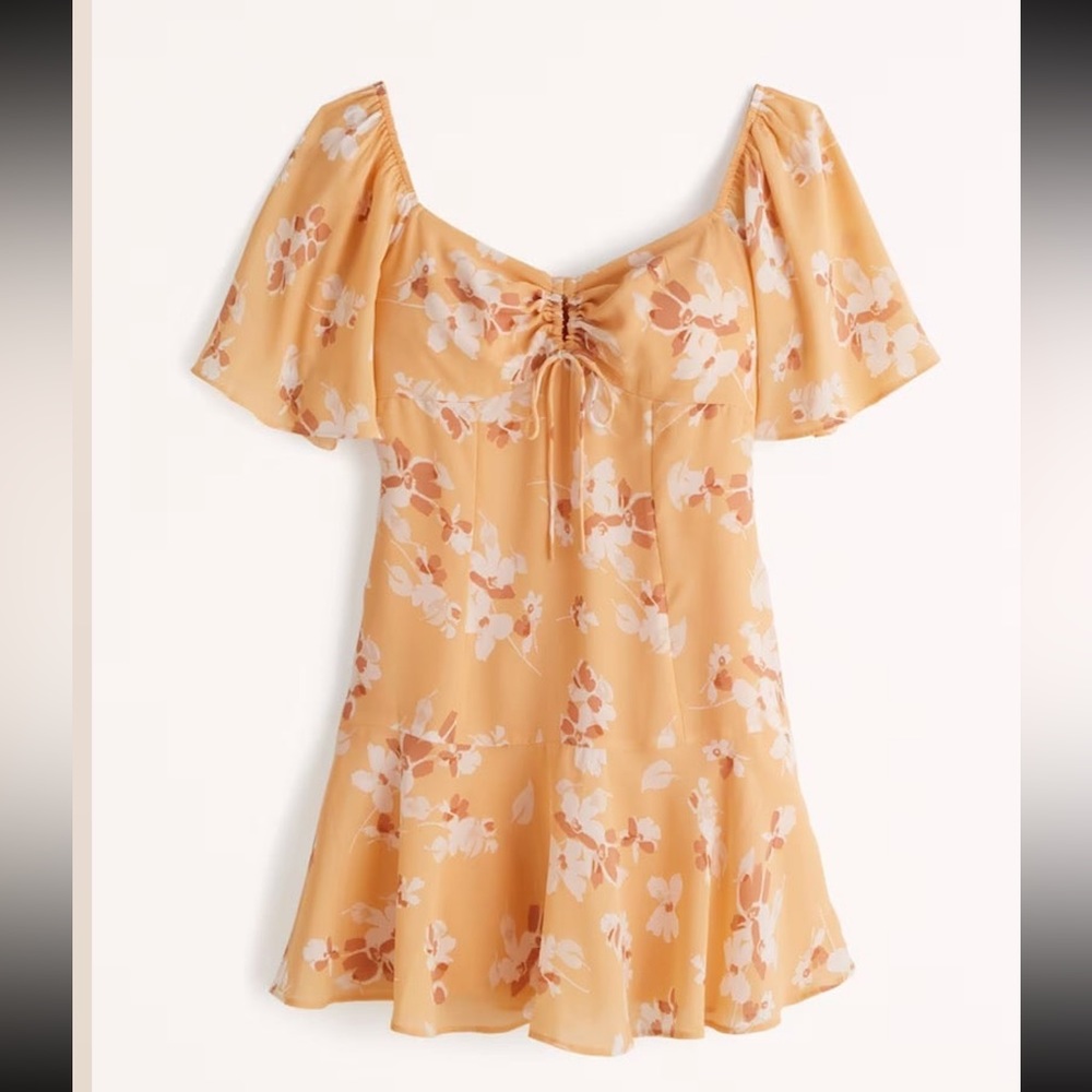 NWT Flutter Sleeve Keyhole Mini Dress